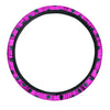 Pink And Black Polka Dot Steering Wheel Cover-grizzshop