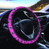 Pink And Black Polka Dot Steering Wheel Cover-grizzshop