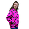 Pink And Black Polka Dot Women's Hoodie-grizzshop