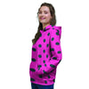 Pink And Black Polka Dot Women's Hoodie-grizzshop