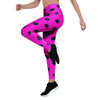 Pink And Black Polka Dot Women's Leggings-grizzshop