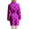 Pink And Black Polka Dot Women's Robe-grizzshop