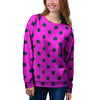 Pink And Black Polka Dot Women's Sweatshirt-grizzshop