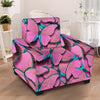 Pink And Blue Butterfly Print Armchair Cover-grizzshop