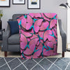 Pink And Blue Butterfly Print Blanket-grizzshop