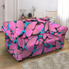 Pink And Blue Butterfly Print Loveseat Cover-grizzshop