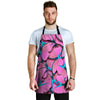 Pink And Blue Butterfly Print Men's Apron-grizzshop