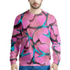 Pink And Blue Butterfly Print Men's Sweatshirt-grizzshop