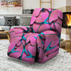 Pink And Blue Butterfly Print Recliner Cover-grizzshop