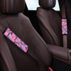 Pink And Blue Butterfly Print Seat Belt Cover-grizzshop