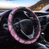 Pink And Blue Butterfly Print Steering Wheel Cover-grizzshop