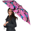 Pink And Blue Butterfly Print Umbrella-grizzshop