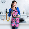 Pink And Blue Butterfly Print Women's Apron-grizzshop