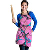 Pink And Blue Butterfly Print Women's Apron-grizzshop