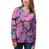 Pink And Blue Butterfly Print Women's Sweatshirt-grizzshop