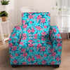 Pink And Blue Rose Floral Armchair Cover-grizzshop