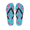 Pink And Blue Rose Floral Men's Flip Flops-grizzshop