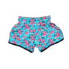 Pink And Blue Rose Floral Muay Thai Boxing Shorts-grizzshop