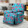 Pink And Blue Rose Floral Recliner Cover-grizzshop