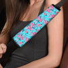 Pink And Blue Rose Floral Seat Belt Cover-grizzshop