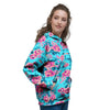 Pink And Blue Rose Floral Women's Hoodie-grizzshop