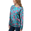 Pink And Blue Rose Floral Women's Sweatshirt-grizzshop