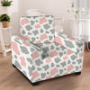 Pink And Grey Cow Print Armchair Cover-grizzshop