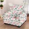 Pink And Grey Cow Print Armchair Cover-grizzshop