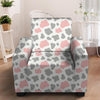 Pink And Grey Cow Print Armchair Cover-grizzshop