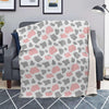 Pink And Grey Cow Print Blanket-grizzshop