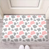 Pink And Grey Cow Print Door Mat-grizzshop