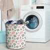 Pink And Grey Cow Print Laundry Basket-grizzshop