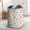 Pink And Grey Cow Print Laundry Basket-grizzshop