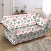 Pink And Grey Cow Print Loveseat Cover-grizzshop