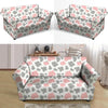 Pink And Grey Cow Print Loveseat Cover-grizzshop