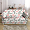 Pink And Grey Cow Print Loveseat Cover-grizzshop