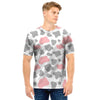 Pink And Grey Cow Print Men T Shirt-grizzshop