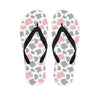 Pink And Grey Cow Print Men's Flip Flops-grizzshop