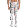 Pink And Grey Cow Print Men's Leggings-grizzshop