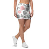 Pink And Grey Cow Print Mini Skirt-grizzshop