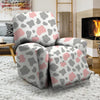 Pink And Grey Cow Print Recliner Cover-grizzshop