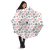 Pink And Grey Cow Print Umbrella-grizzshop