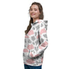 Pink And Grey Cow Print Women's Hoodie-grizzshop