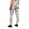 Pink And Grey Cow Print Women's Leggings-grizzshop