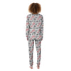 Pink And Grey Cow Print Women's Pajamas-grizzshop