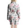 Pink And Grey Cow Print Women's Robe-grizzshop