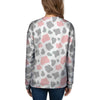 Pink And Grey Cow Print Women's Sweatshirt-grizzshop