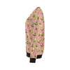 Pink Avocado Pattern Print Women Crewneck Sweatshirt-grizzshop