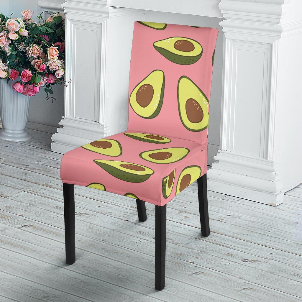 Pink Avocado Patttern Print Chair Cover-grizzshop