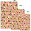 Pink Avocado Patttern Print Floor Mat-grizzshop